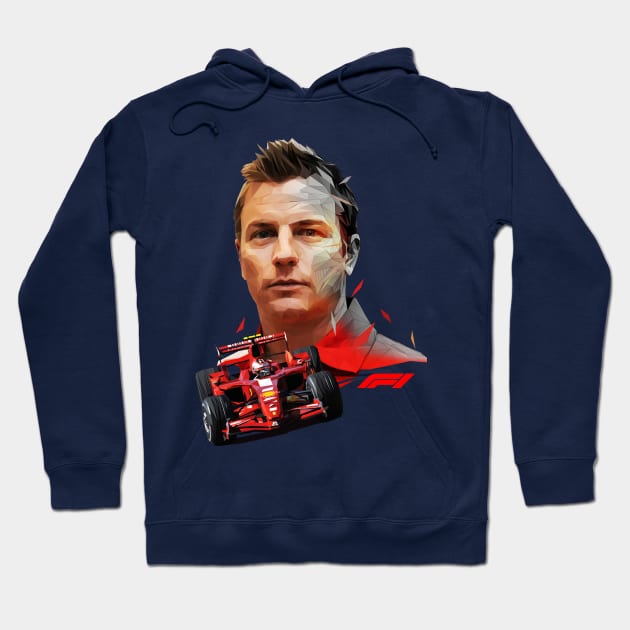 Kimi Raikkonen low poly II Hoodie by pxl_g